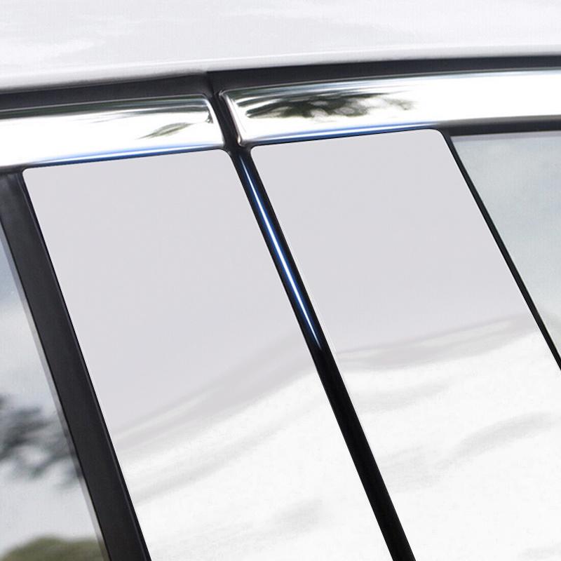 8 шт. автомобильные стойки, накладки на дверные и оконные панели, наклейки на серебристую хромированную колонку для Honda Pilot/Ridgeline 2016-2022, автозапчасти