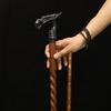 Ручная работа, трость для ходьбы, антикварная медная ручка-дракон, массив дерева