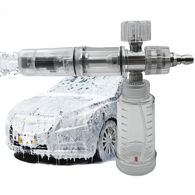 100 мл Пистолет для мойки высокого давления Регулируемый 4500 PSI Емкость для воды и пены с быстроразъемным соединением 1/4 дюйма Пеногенератор Аксессуары для мойки автомобилей