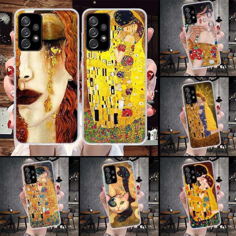 Поцелуй Густава Климта Дизайн Мягкий Чехол Для Телефона Для Samsung Galaxy S22 S23 S24 S25 Edge S26 Ultra S20 FE S21 Plus + Fundas Coque Gala