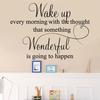 Wake up Every Morning Removable Art Vinyl Mural Home Room Decor Wall Stickers
