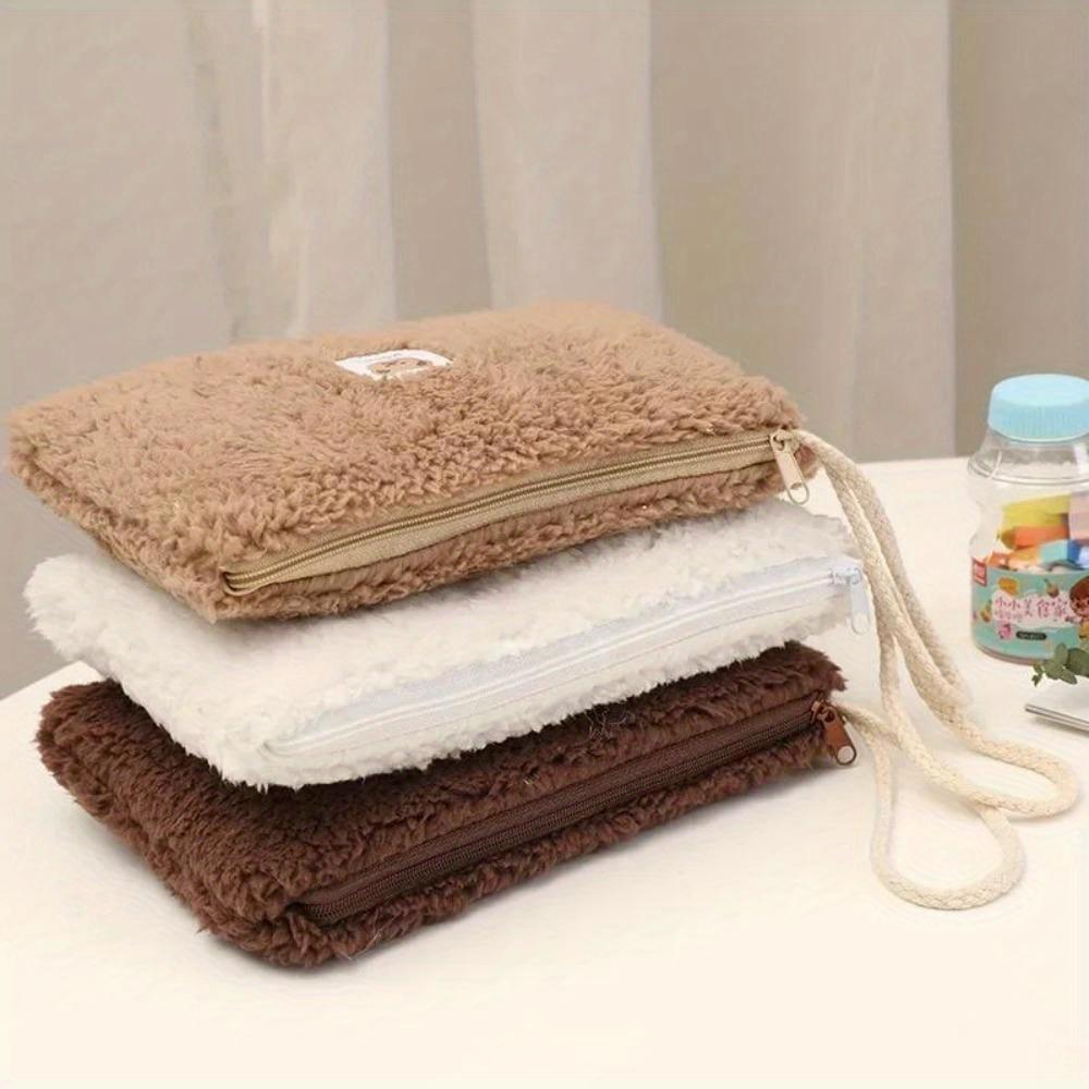 Милый плюшевый медведь большой емкости дорожная косметичка для хранения помады женские наборы для макияжа сумки кошелек пенал мешочек сумки