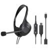 Audio-Technica ATH-102USB USB Stereo Headset with Type-A and Type-C Connectors, Noise-Canceling Microphone, Handheld Controller, Deodorizing Finish,