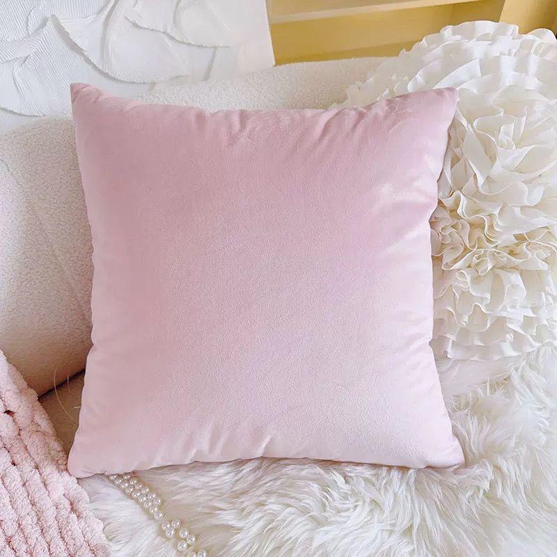 Korean Ins Ballet Style Girl Pink Ribbon Bow Pillow Cream Style Cushion Bedroom Sofa Cushion Cover