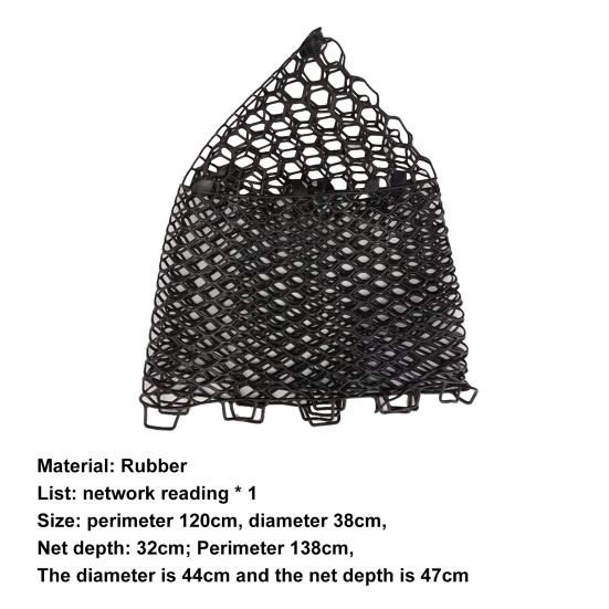 Fishing Landing Net Universal Wear-resistant Rubber Snag Free Fishing Landing Net Replacement