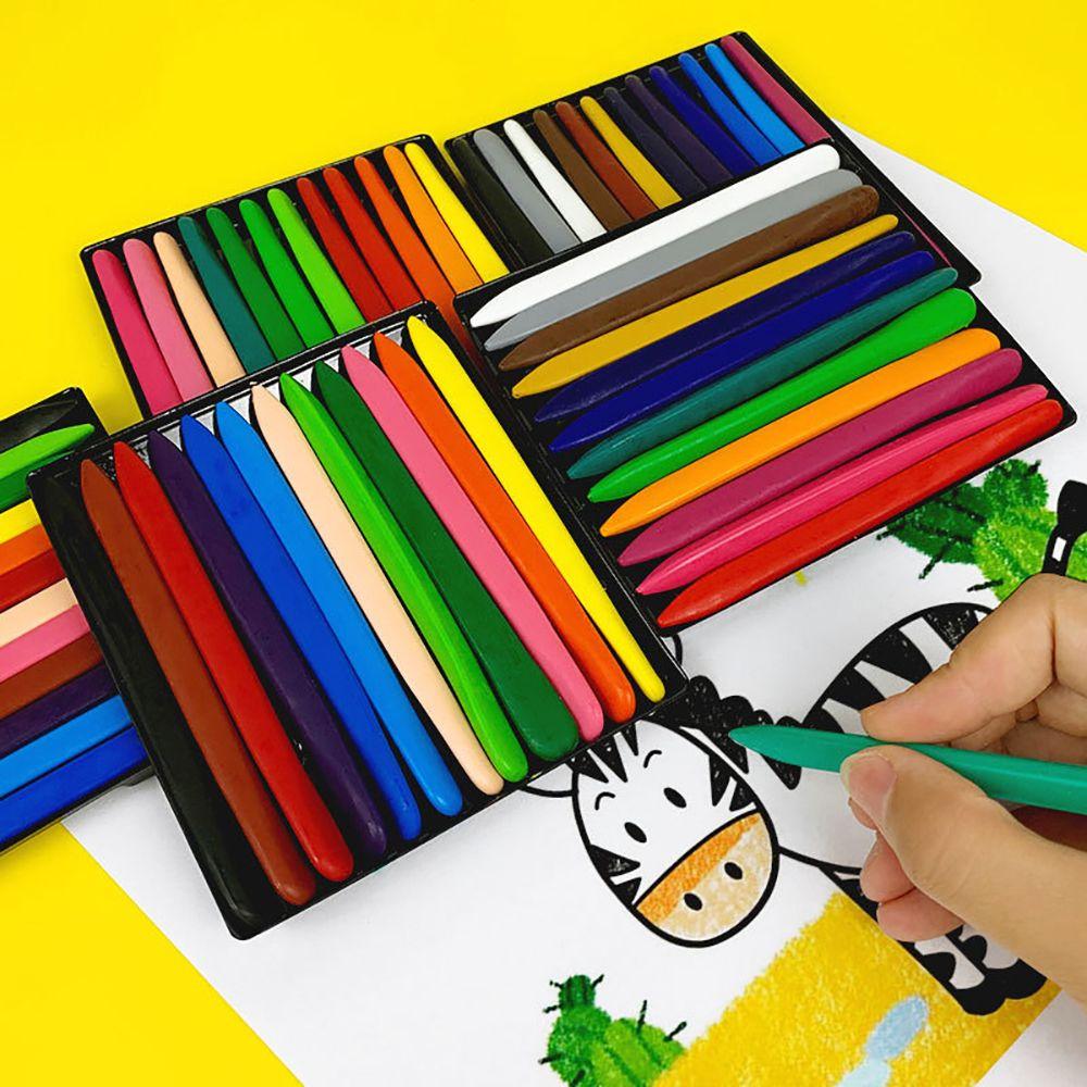 Gift Non Dirty Hand Drawing Tool Washable Wax Pencil Marker Colored Crayon Oil Painting Stick