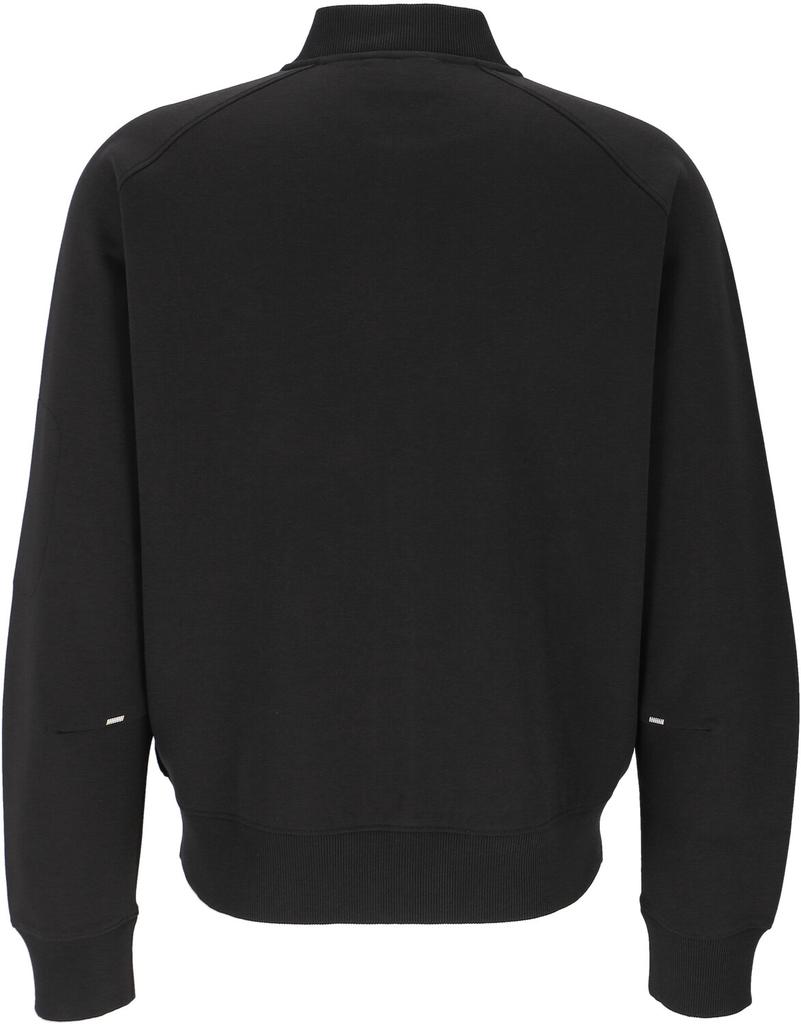 Зимняя куртка HUGO Oversized bomber jacket из хлопкового микса с джерси - Style Dargenzip 50542590 Black