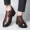 Мужские большие кожаные туфли-броги, Невидимое увеличение роста, Business Casual, Дышащий дизайн, Размеры до 50
