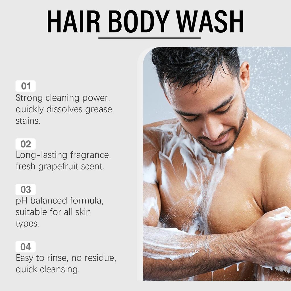 Средство для мытья волос и тела Sandalwood - Шампунь и гель для душа 2 в 1 - Увлажняющий шампунь - Гель для душа и шампунь