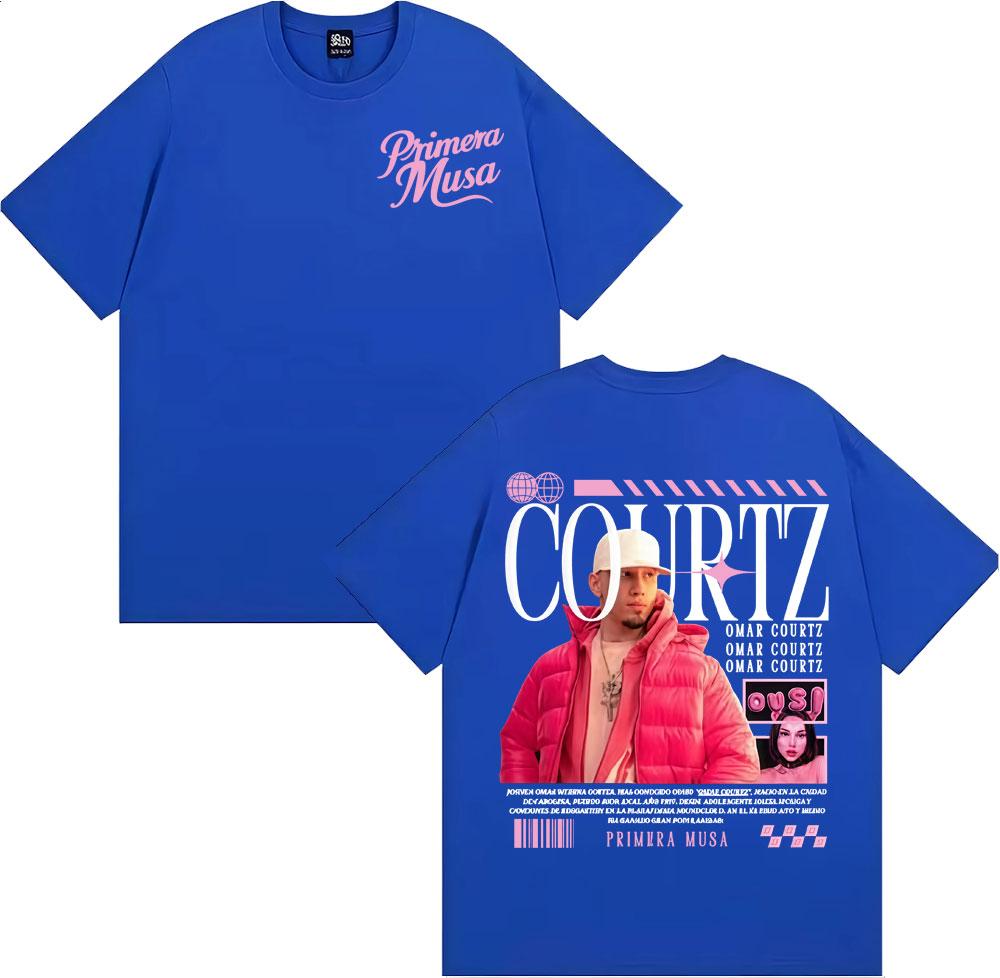 Футболка Rapper Omar Courtz Primera Musa Tour Унисекс Женская Одежда Хип-Хоп Винтажная Футболка Повседневная Высококачественная Хлопковая Футболка Топы