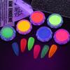 New fluorescent nail glitter gradual change luminous powder set nail decorative glitter