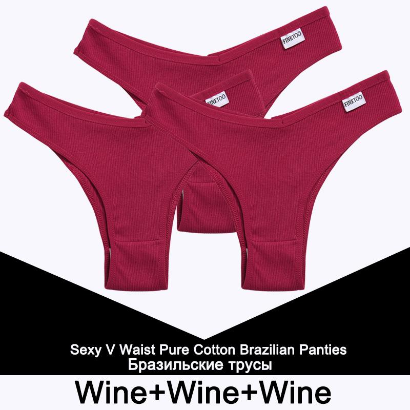 3PCS/Set Panties Women Cotton Lingerie Female Thongs Sexy Underwear Low-Rise Underpant Bikini Brazilian Briefs