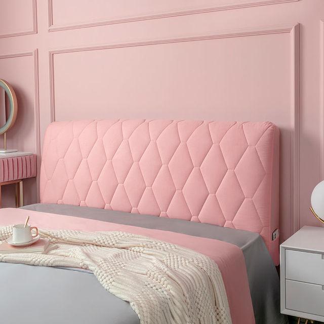 Чехол на изголовье мягкого бархата, утолщенный, полностью обернутый, стеганый, универсальный, против столкновений, пылезащитный прикроватный защитный чехол