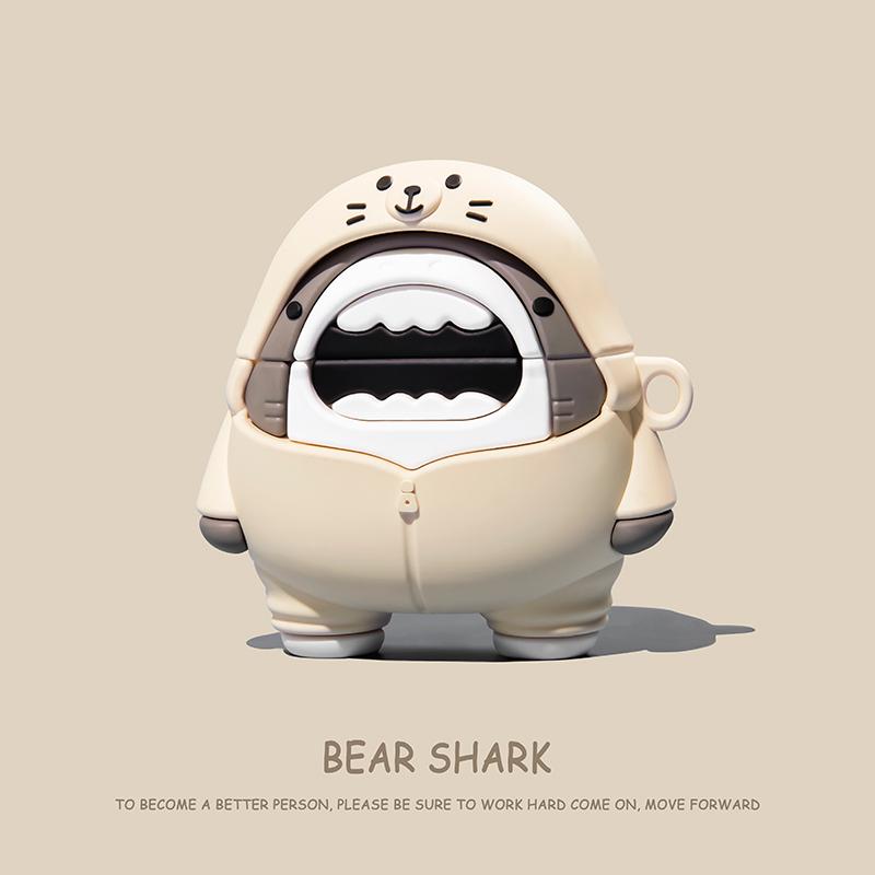 Чехол для наушников Cute Bear Hamburger для AirPods 4 Cover 2024, чехол для беспроводных наушников из силикона для AirPods Pro 2, зарядное устройство