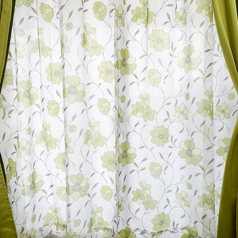 Арье Мебиус Кружевной и Драпированный Набор из 100 x 135 Зеленых Штор, 4, см,