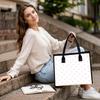 Cute Pink Heart Pattern Canvas Tote Bag for Daily Shopping Commute