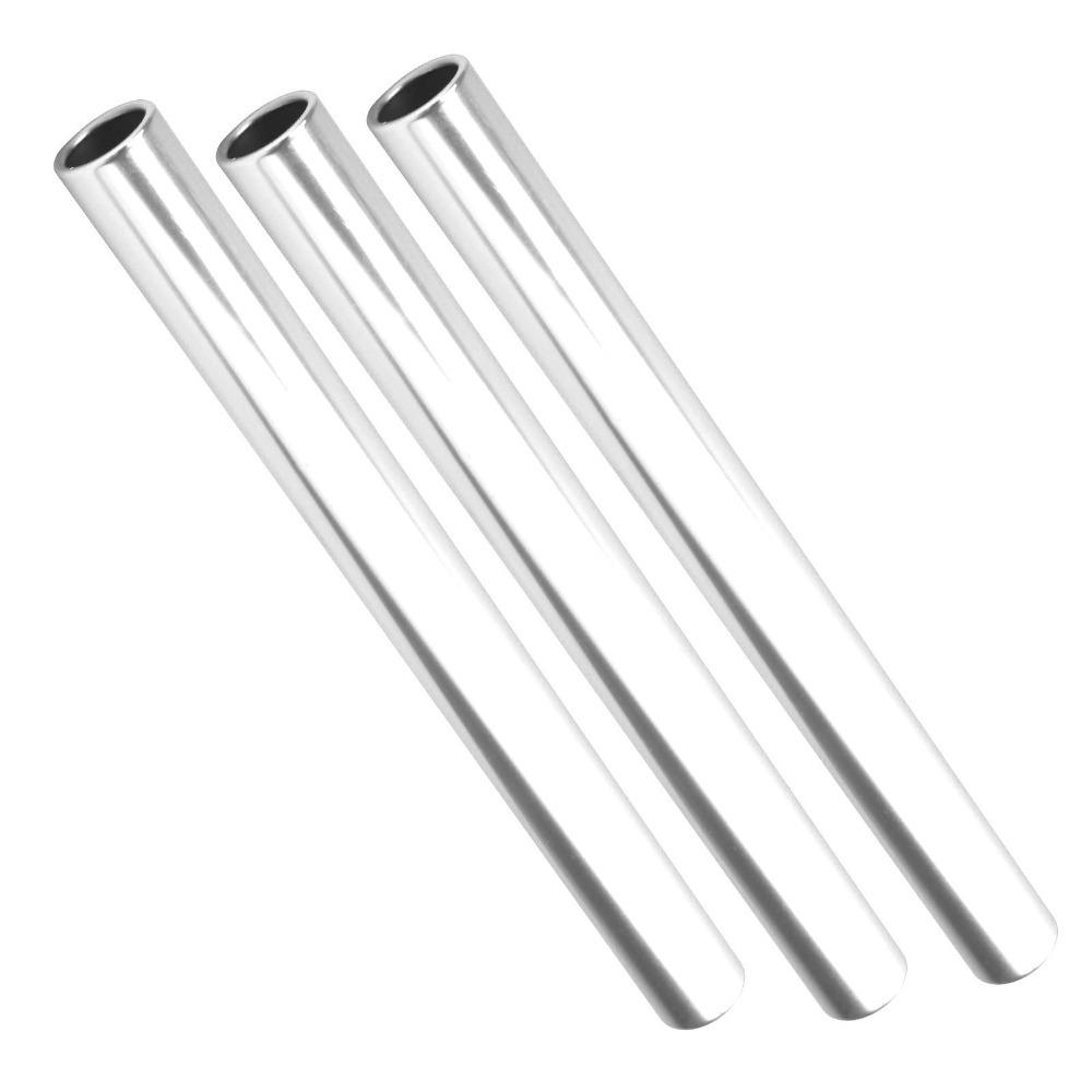 3PCS Hollow Tube Track Baton Aluminum Alloy Running Baton Lightweight Relay Stick Relay Race