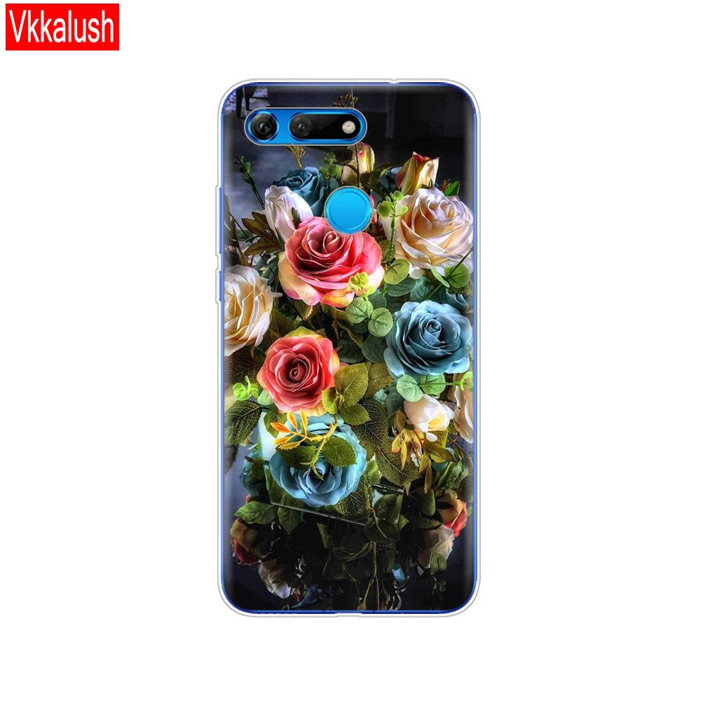 Силиконовый чехол для телефона для Huawei Honor View 20 V20, чехол из ТПУ, мягкий силиконовый чехол для Honor V20, чехол с милым животным узором