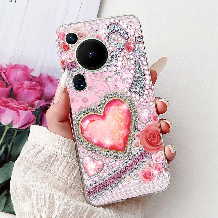 For Huawei Pura 70 Ultra Case Cute Cat Flower Soft Silicone Funda for Huawei Pura70 Pura 70 Pro+ Shockproof Cover Capa