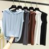 Spring Summer Women's Sleeveless Modal Vest Hooded Sweatshirt - Plus Size Slimming Loose Fit
