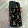 JT167 Рождественская елка с бантом для iPhone 17 16 15 14 Pro Max Samsung S26 S25 Ultra A17 A16 A07 A56 Xiaomi 15T Redmi 15c 14C Note 14 Мягкий чехол из ТПУ