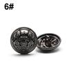 6Pcs 10-28 Mm Golden Gold Metal Buttons Garment Coat Sewing Accessories Buttons For Clothing Crafts Black Point Oil Button