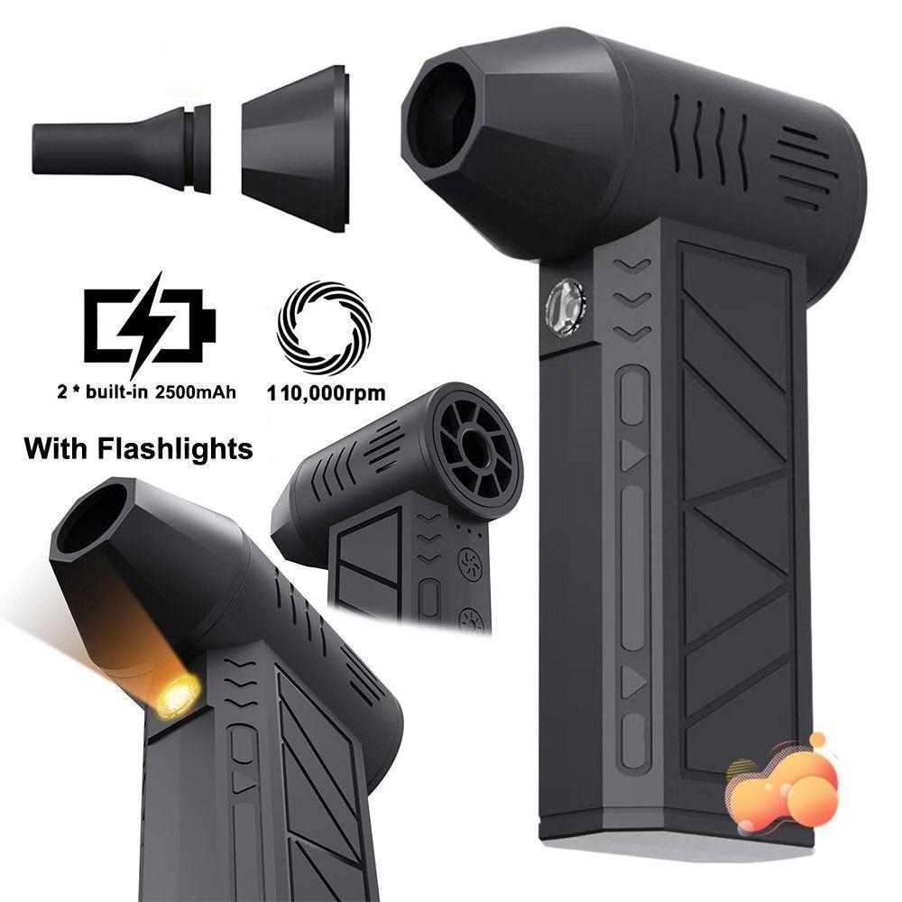 Высокомощный реактивный вентилятор 130000 об/мин Скорость ветра 52 м/с Бесщеточный двигатель Турбовентилятор, Кемпинг Мощное удаление пыли Воздуходувка для пыли Очиститель сжатым воздухом