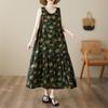 Sleeveless Plus Size Vintage Floral New In Dresses for Women Casual Loose Long Summer Dress