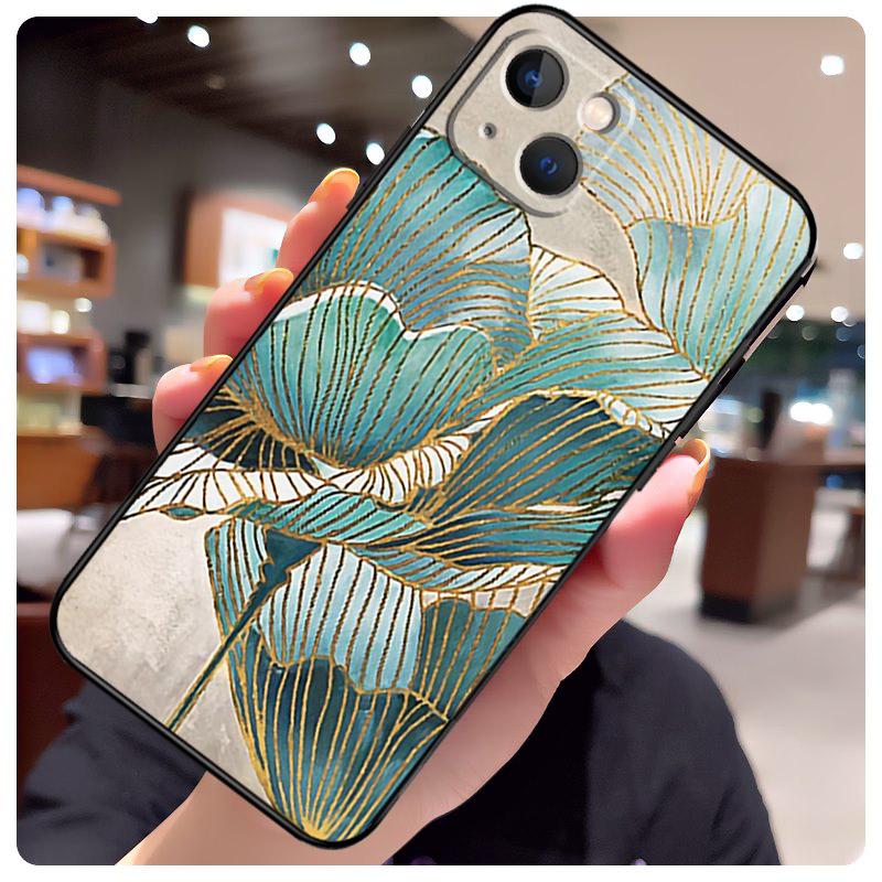 Роскошный чехол с листьями гинкго для iPhone 17 Pro Max 15 14 13 11 12 16 Pro Max mini 15 16 Plus 16e 17 Air Чехол для телефона