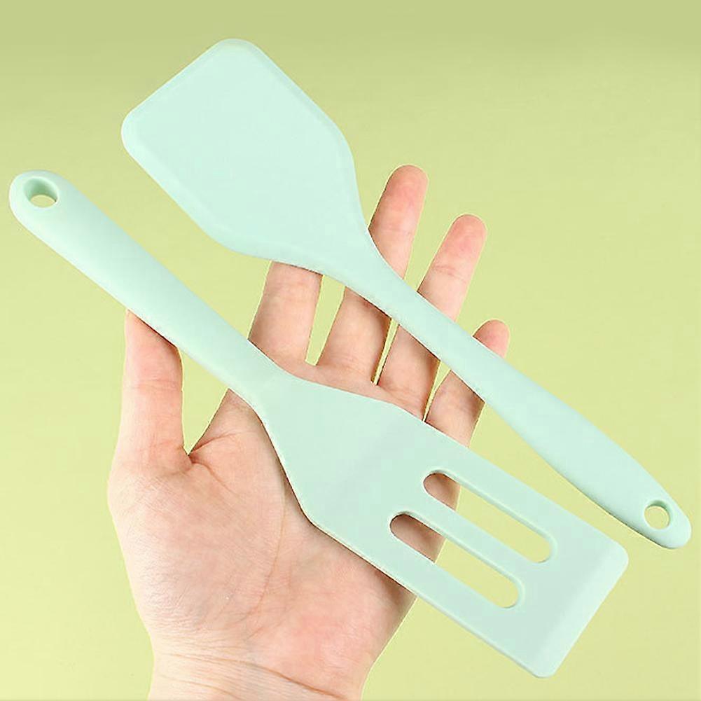 Silicone Spatula Integrated Small Spatula Brownie Spatula Set Non-Stick Pan Silicone Spatula Small Slotted Turner