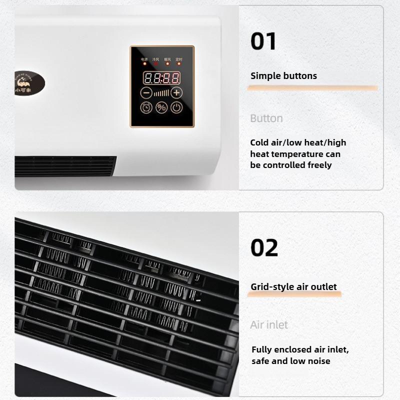 Мобильный кондиционер-вентилятор двойного назначения (охлаждение и обогрев), бытовой настенный электрический обогреватель, маленький бытовой тепловентилятор для ванной