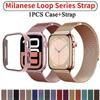 Ремешок Milanese Loop + чехол для Apple IWatch Series 10 42 мм/46 мм, ремешок для часов, браслет, чехол для часов IWatch Series 10, аксессуары