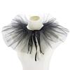 Victorian Vintage Mesh Neck Ruff Ruffle Collar Layered Clown Neck Collar Tie Cosplay Accessories for Women