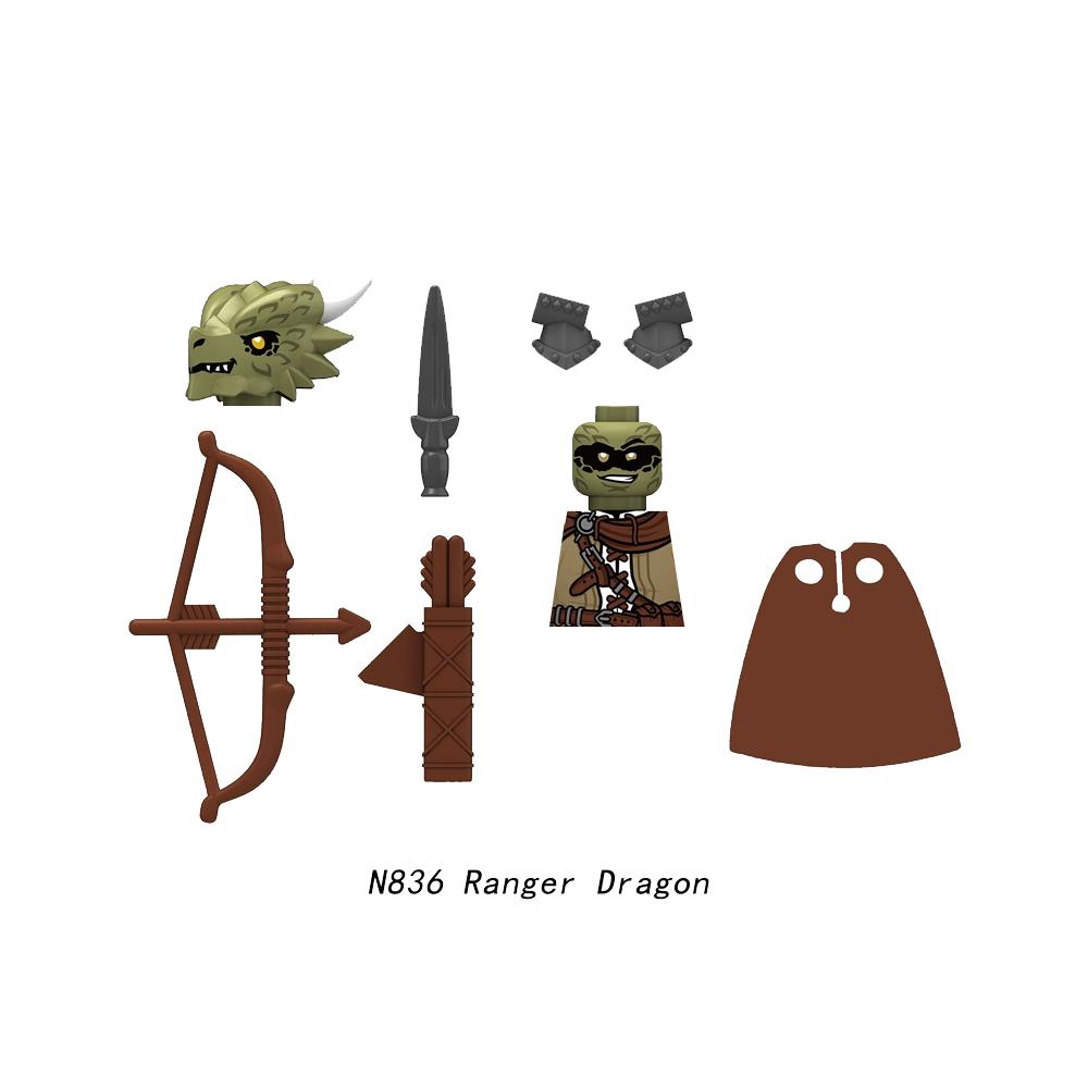 Средневековый Замок Солдат Фигурки Действия Строительные Блоки Дракон Аниме Рыцарь Аксессуар Боевой Конь Ополчение Шлем Щит Игрушка Подарок S015