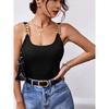 Новый летний повседневный темпераментный облегающий сексуальный жилет футболка без рукавов подтяжки универсальный топ без бретелек для женщин