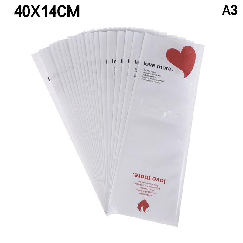 20/50Pcs Plastic Single Rose Sleeve Flower Package Bouquet Package Valentine's Day With Clear Flower Packaging Bag Party Decor