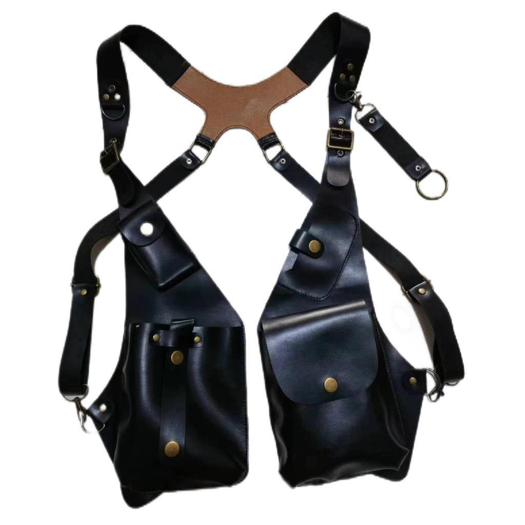 Европейские и американские ретро кожаные ремни подмышечная сумка мужская уличная сумка для мобильного телефона реквизит для косплея на Хэллоуин