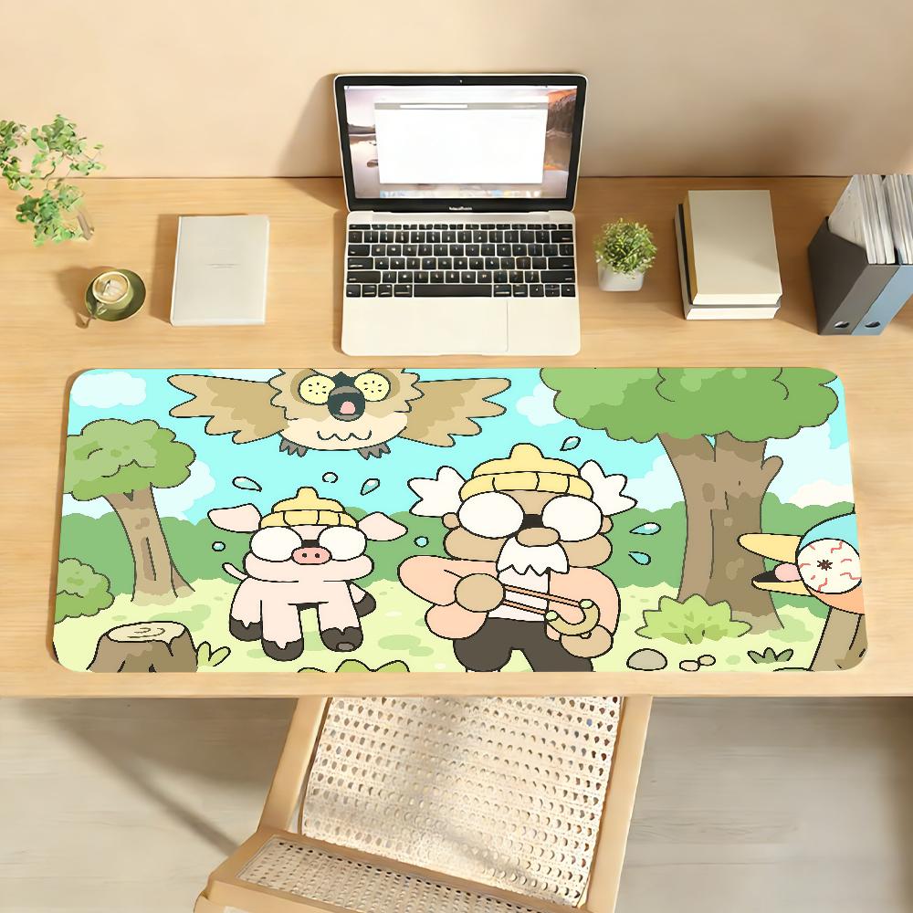 Hermit And Pig Mouse Pad Nonslip Locking Edge DeskMat PC Laptop Accessories Rubber Office Keyboard Large Game XXL Carpet