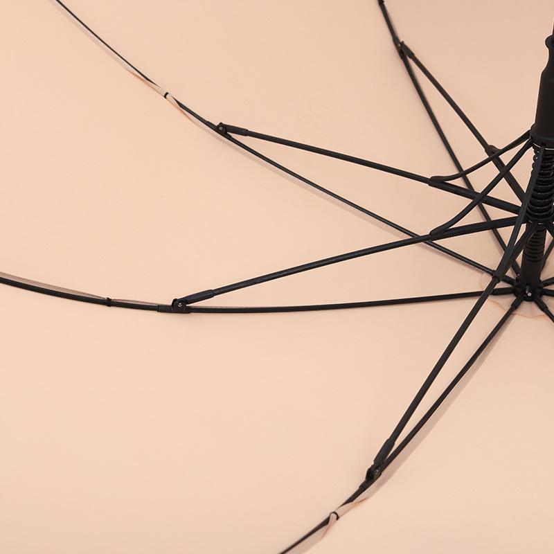 Новый 8-спицевый автоматический зонт-трость с длинной ручкой из массива дерева, схема