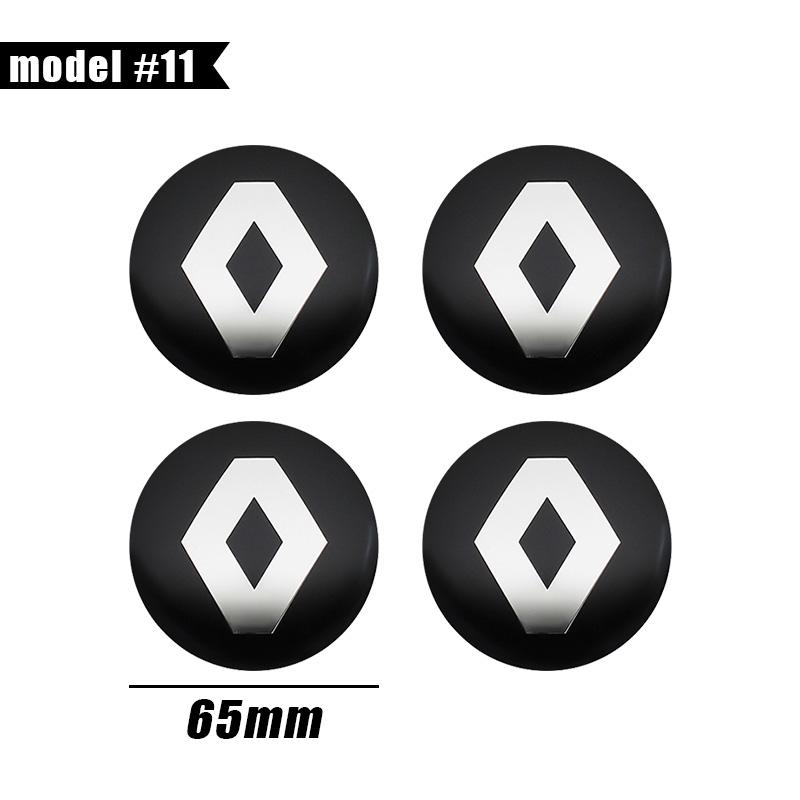 Interior Stickers 4Pcs 56/60/65mm Car Wheel Stickers Center Hub Cap Car Emblem Badge Decal For Renault Megane 2 3 Clio Koleos Ka