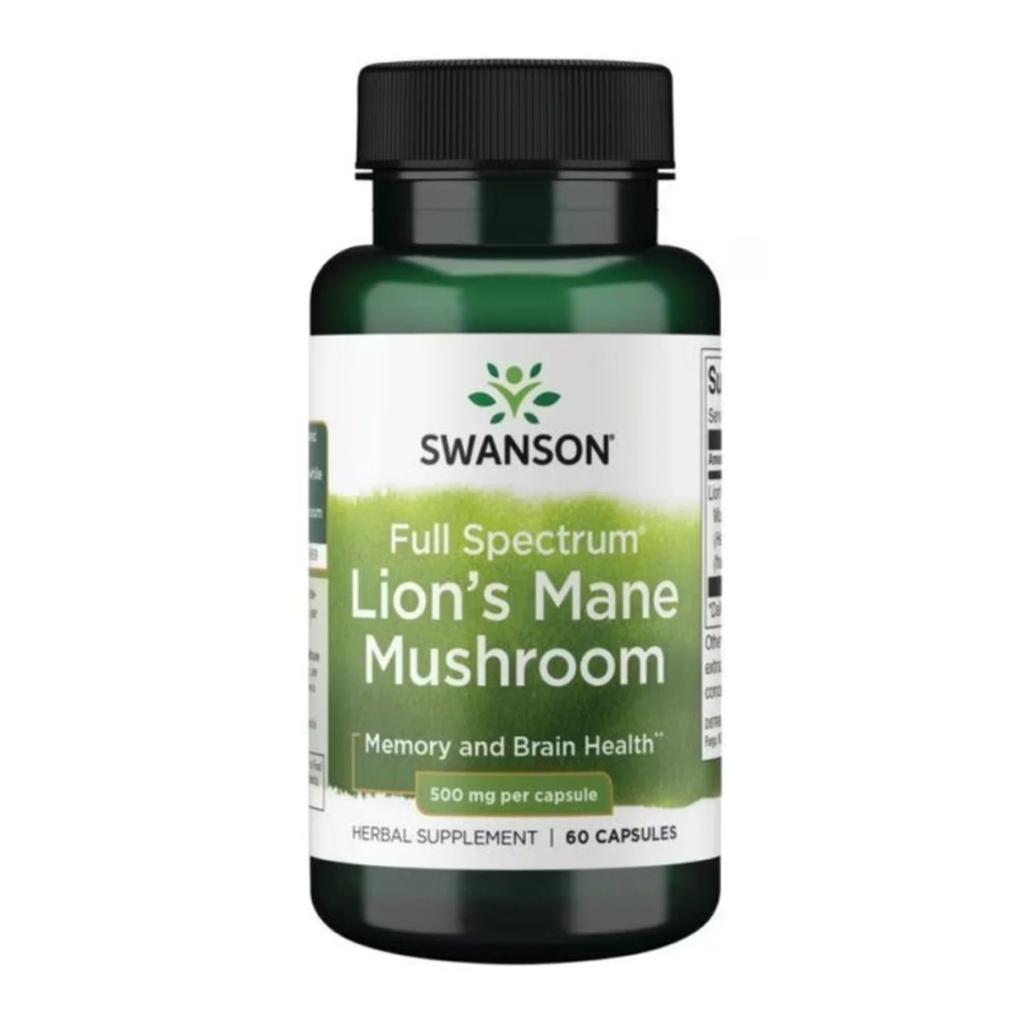 Full Spectrum Lion's Mane Mushroom, 500mg - 60 caps