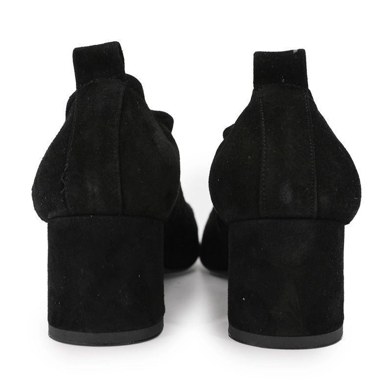 Women's Classic Square Heel Leather Pumps HELENE ROUGE