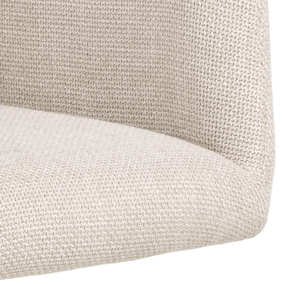 Beige SWIVEL CHAIR WITH ARMRESTS, metal legs