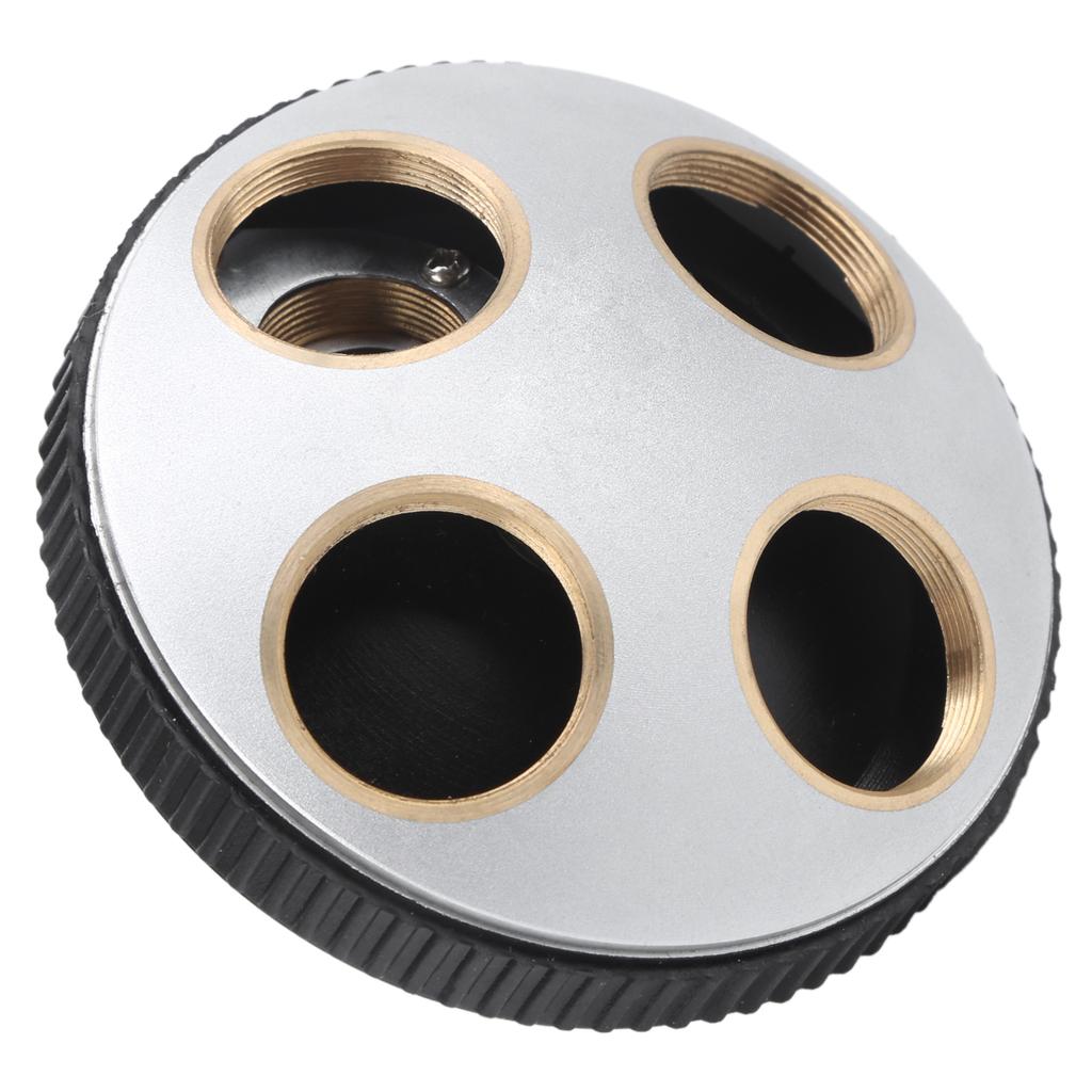 Microscope 4‑Hole Adapter Objective Lens Revolving Nosepiece Converter with RMS Interface
