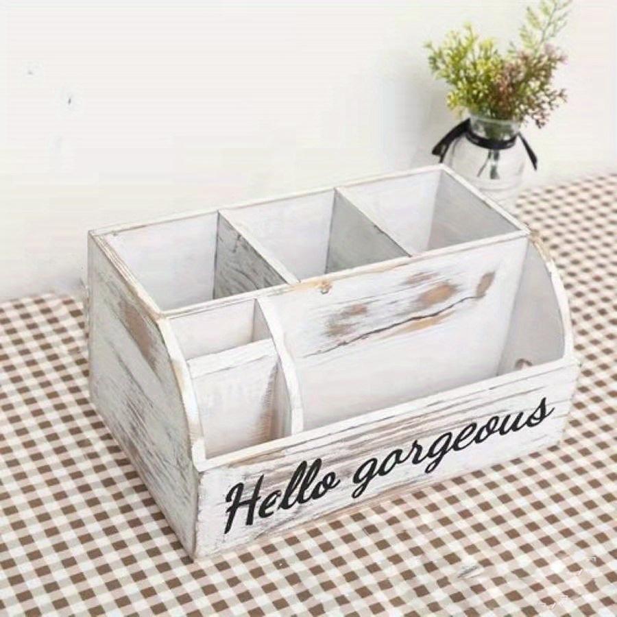 Потертый Деревенский Деревянный Настольный Органайзер для Офиса Полка Настольный Домашний Органайзер Ящики для Хранения Идеально Подходит для Хранения Ювелирных Изделий Витрина для Стола Туалетного столика