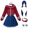 Game Miside Crazy Mita Cosplay Costume Wig Role Play Yandere Mita Mira Jk Uniform Halloween Outfits