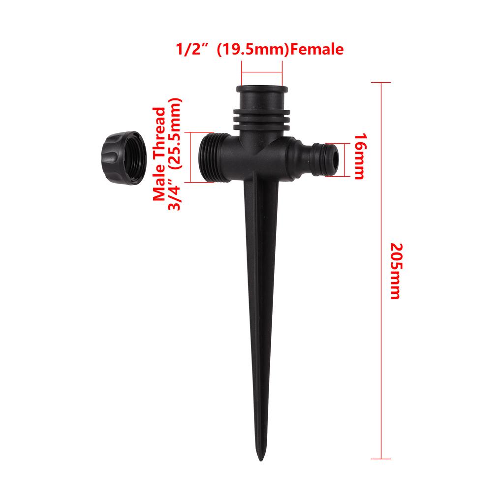 1/2" Male Thread Auto-Rotary Rocker Sprinklers Lawn Irrigation Watering Nozzle Garden Farm Greenhouse Orchard Watering Sprayer