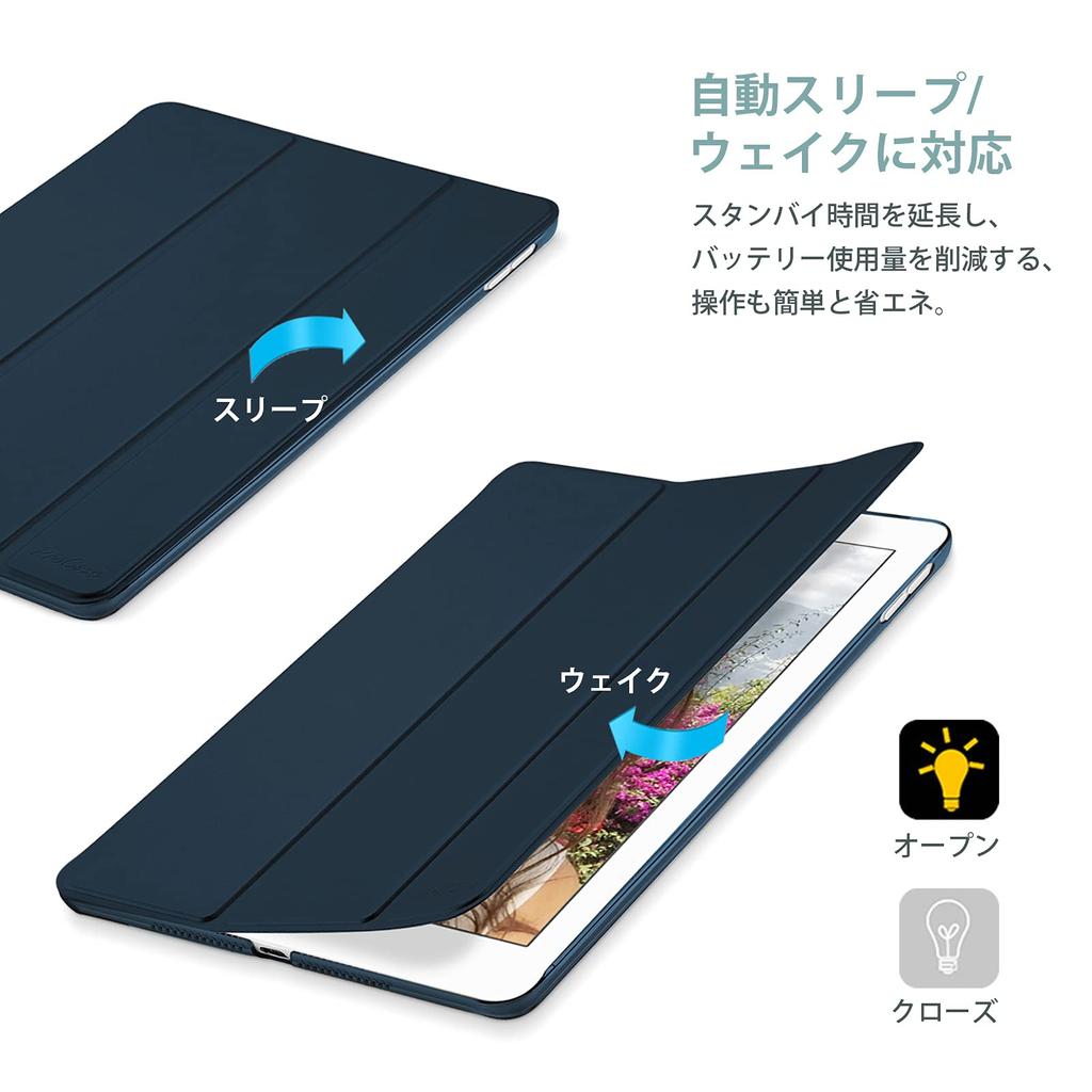 Чехол ProCase для iPad, умный ультратонкий чехол-подставка Folio, защитный чехол, прозрачная матовая задняя крышка, совместимая с iPad 6-го поколения (2018), 5-го поколения (2017)