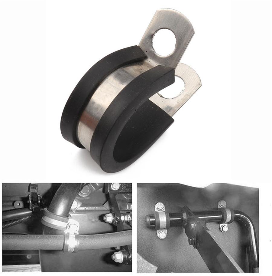 Универсальный 40 шт. 1 дюйм Нержавеющая сталь Кабельный зажим Резиновый амортизированный Изолированный зажим Металлический зажим Держатель трубы для установки трубы или провода