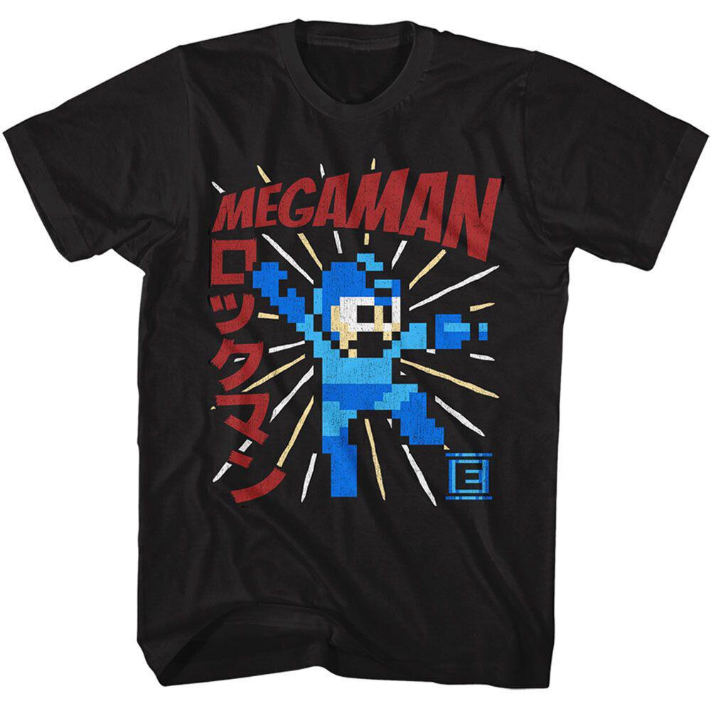 Mega Man Megaman Energy Booster Черная футболка унисекс